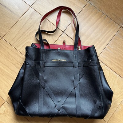 ADRIENNE VITTADINI DESIGNER WOMENS BLACK HANDBAG