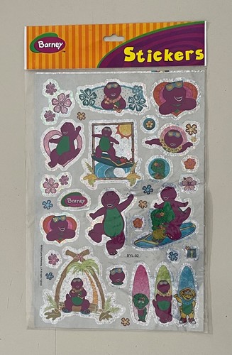 BARNEY, RARE AUTHENTIC LICENSED 2003 LYONS SEALED STICKERS - 第 1/9 張圖片
