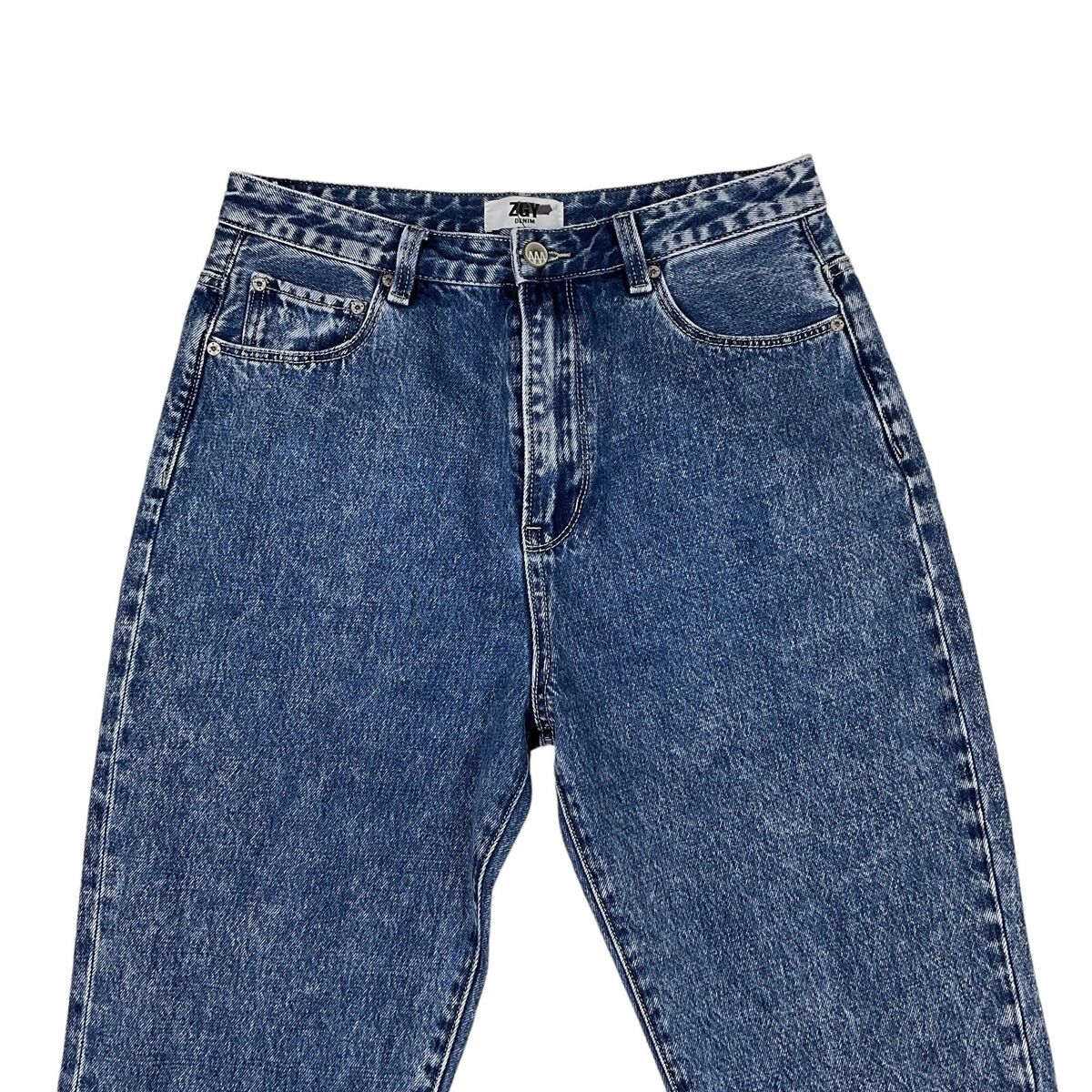 ZGY Denim Womens Blue Meet My Mum High Rise Relaxed Taper ZGY Denim Womens Blue Meet My Mum High Rise Relaxed Taper