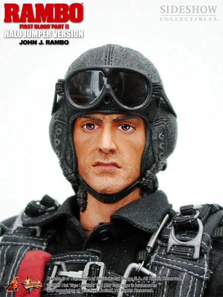 Figura Hot Toys MMS11 RAMBO II First Blood Sylvester Stallone Halo Jumper Versión Foto 4 de 4