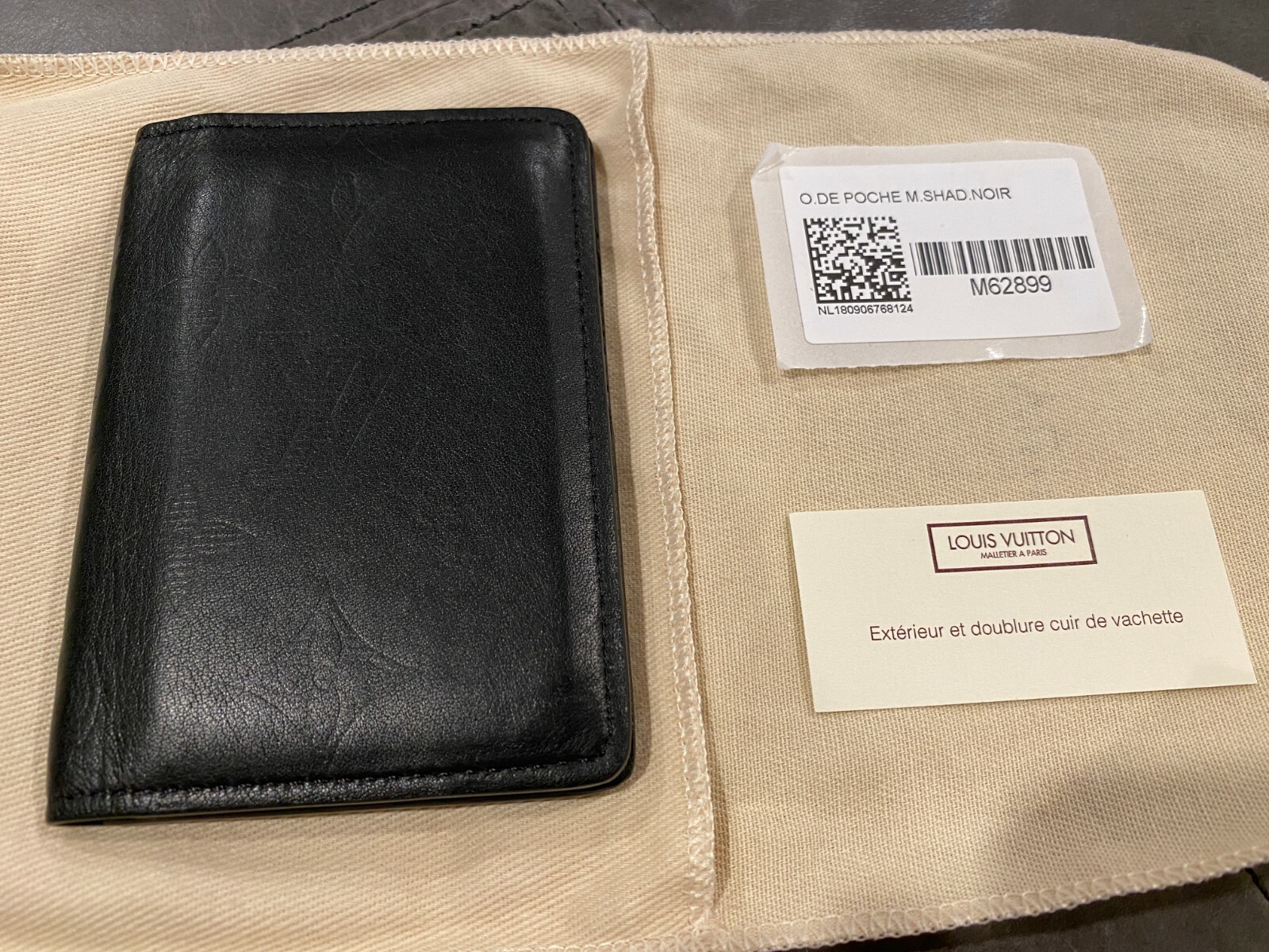 Louis Vuitton Pocket Organizer Authentic LV Monogram Shadow Wallet 