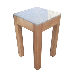 Beistelltisch Blumenhocker Eiche Massiv Granit 30 X 30 X 40cm Hoch Ebay