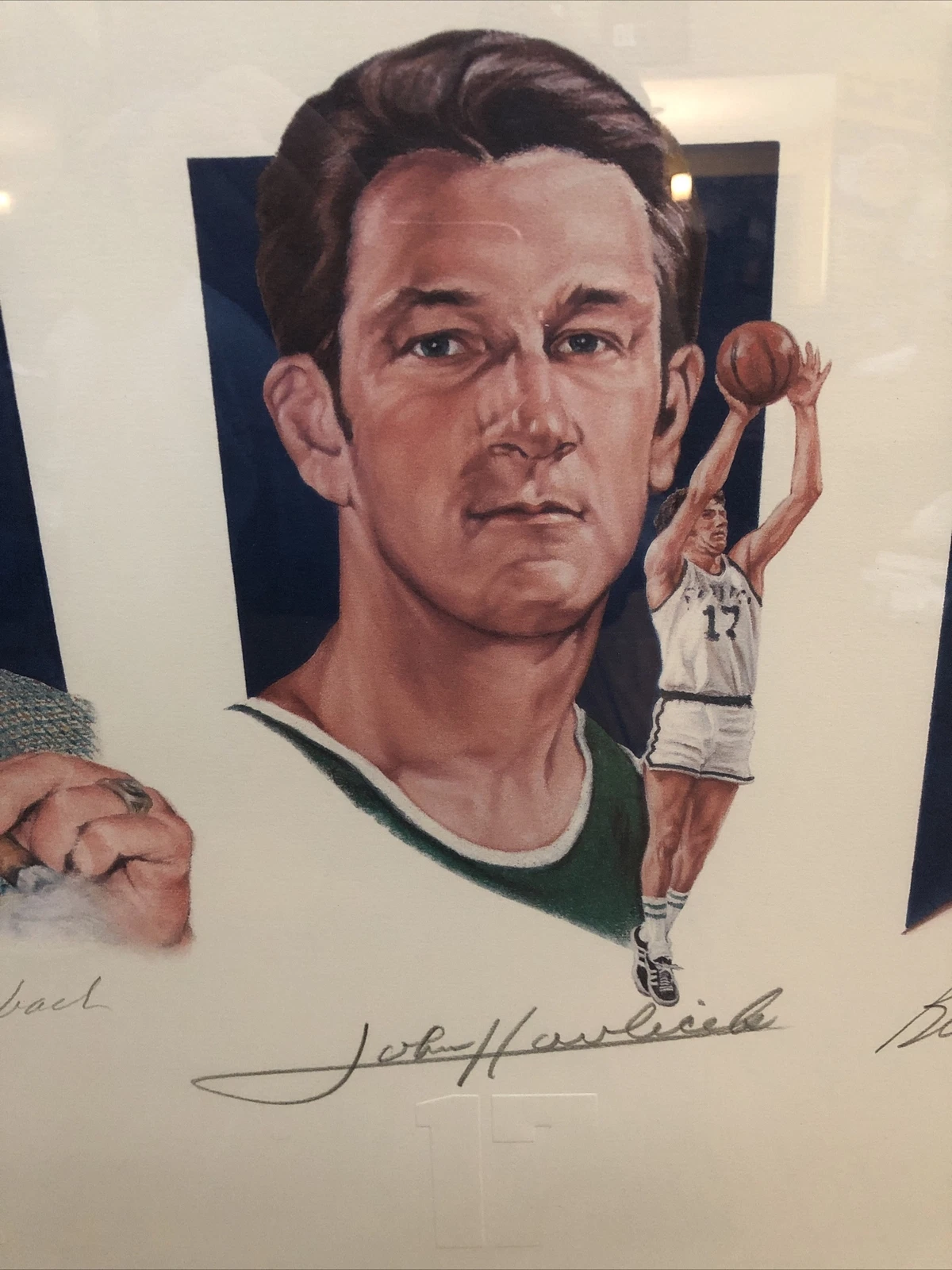 Boston Celtics Legends Lithograph 56/500 Signed Russell Cousy Auerbach Havlicek