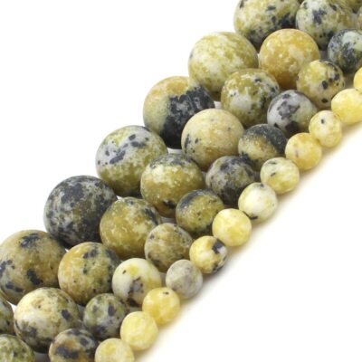 4-12mm Natural Turquoises Howlite Sediment Round Loose Beads for Jewelry Making