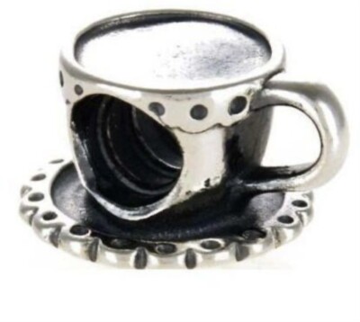 Authentic Ret. Pandora Tea Cup & Saucer Charm #790361 - SS925 - New