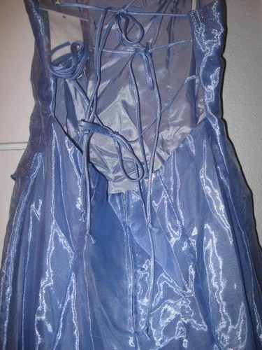 New DRESS Large Chiffon sheer STRAPLESS Blue or Yellow dance prom party bridal - Picture 7 of 26
