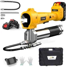 Electric Grease Gun Kit with 39.4" Flexible Hose 10000 PSI Cordless Grease Gun