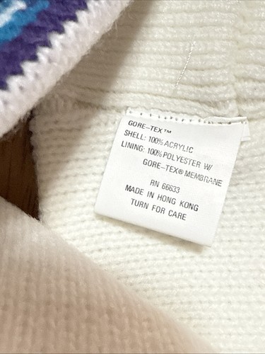 GORE-TEX Vintage Trans Antarctica Expedition 1990 Maglia CINTURINO, Viola Teal NUOVO - Foto 4 di 4