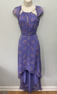 Elizabeth And James Dress 2 Purple Silk Sandy Hi Low Maxi Fairy Boho Chic ASO