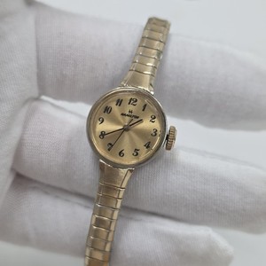 Authentic Vintage Hamilton Ladies Gold Plated Mechanical Cocktail Petite Dress Watch 755A