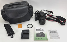 Canon EOS Rebel XS DSLR 10.1MP Black EF-S 18-55mm IS Zoom Lens Kit Bag Manual