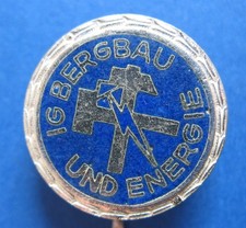 altes ABZEICHEN Bergbau IG BERGBAU und ENERGIE EHREN-Mitgliedsabzeichen Typ 2