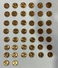 Lot Of 44 Uncirculated 1956D Lincoln Wheat Pennies With L On The Rim