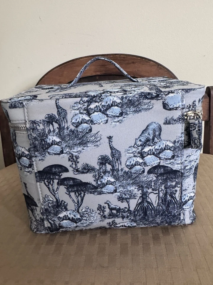 NUEVO Estuche de tocador Dior Beaute alrededor del mundo con espejo azul blanco inodoro regalo Foto 4 de 4