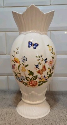 Aynsley Cottage Garden extra große Bone China Vase 12'' hoch Blumendesign