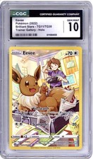 Pokémon Eevee TG11/TG30 Swsh09: Brilliant Stars Trainer Gallery Holo CGC 10 on eBay