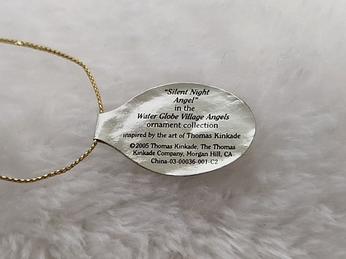 Thomas Kinkade Silent Night Water Globe Village Angels Ornament Ashton Drake - Picture 7 of 7