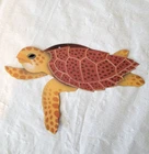 Vintage B Cukla  handmade, hand painted SEA TURTLE  signed Christmas ornament