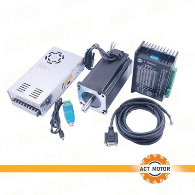 1Axis Nema 34 Closed Loop Schrittmotor 1700oz-in 34SSM5460-EC1000&CS86H&400W 60V