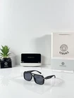 Versace Medusa Black Sunglasses Square Frame Unisex Fashion Eyewear