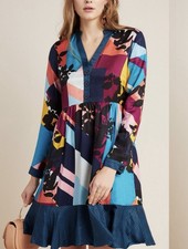 Anthropologie Maeve Gillian Abstract Shirtdress Size Medium $150