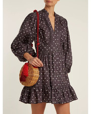 ZIMMERMANN SZ 2 / AU 12 / US 8 Prima Dress Linen Polka Dot Mini Resort