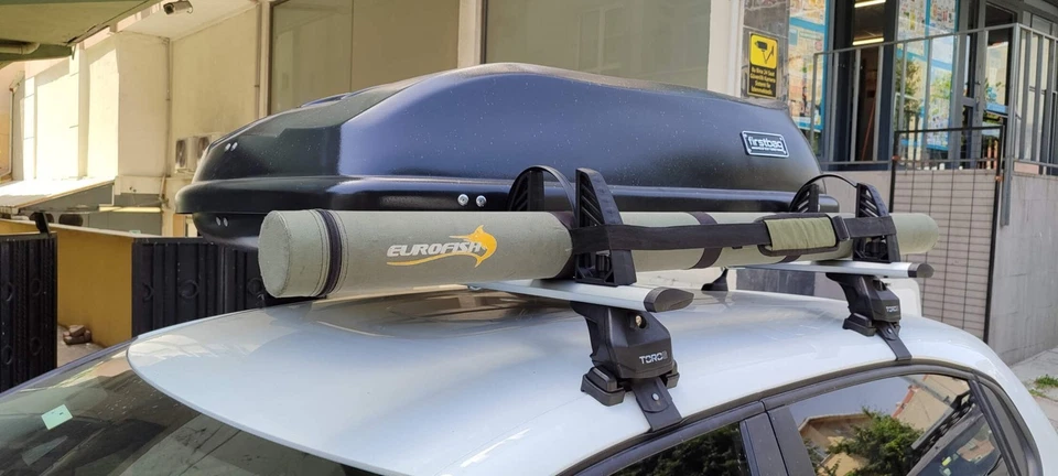 Barras transversales de techo para Kia Rio Sedán 2017-2025 techo normal aluminio negro Foto 4 de 4