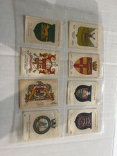 Set of 8 British Arms/Crest Tobacco Silks