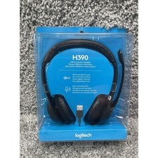Logitech H390 Black Over the Ear Computer Headset USB New Open Box
