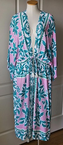NEW La Blanca Sz L / XL Opulent Palm Kimono Swim Swimsuit Cover Up Coverup NWT - 第 1/8 張圖片