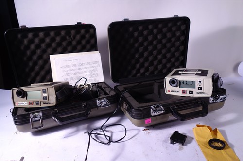 Lot of 2 Mikron Infrared Thermometers READ + Cases / accessories