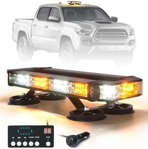LUMENIX 72 LED Rooftop Emergency Strobe Light Bar w/Control Panel M... Fast Ship - Afbeelding 1 van 6