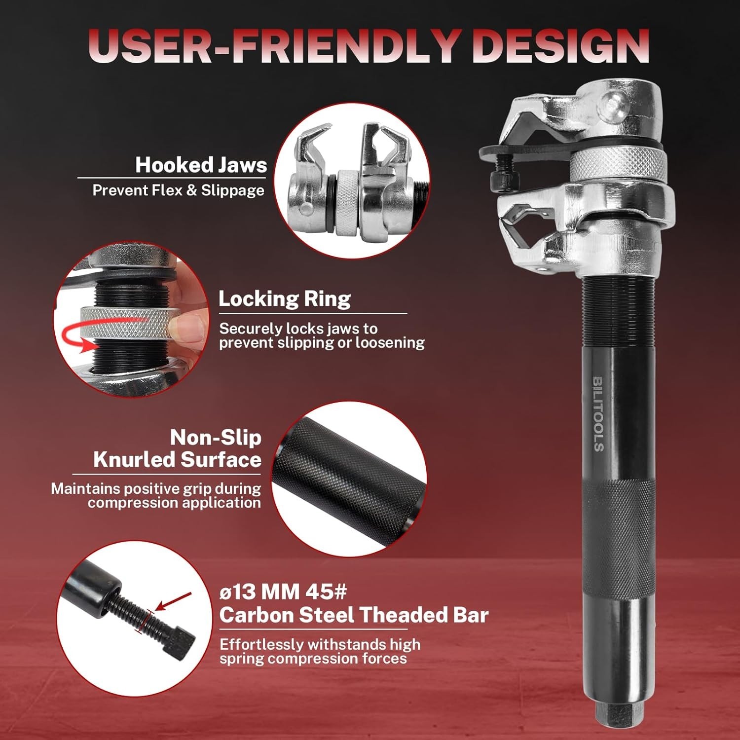 Adjustable Coil Spring Compressor Kit, Maximum Load 2645LB