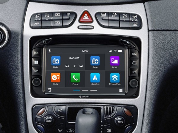 Autoradio Dab+ Apple Carplay Kabellos Bluetooth USB Mercedes C-Klasse Limo W203-image
