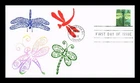 DR JIM STAMPS US COVER DRAGONFLY 62C FIRST DAY ISSUE PANDA CACHET