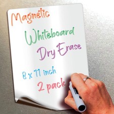 iSYFIX Magnetic Dry Erase Whiteboard Notes - 8.5 x 11 inch, 2 Pack - Decorati...