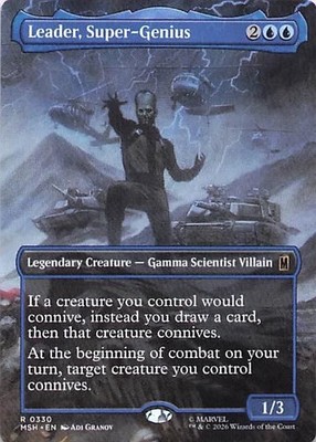 MTG Marvel Super Heroes Leader, Super-Genius (Randlose Szenenkarte) 0330