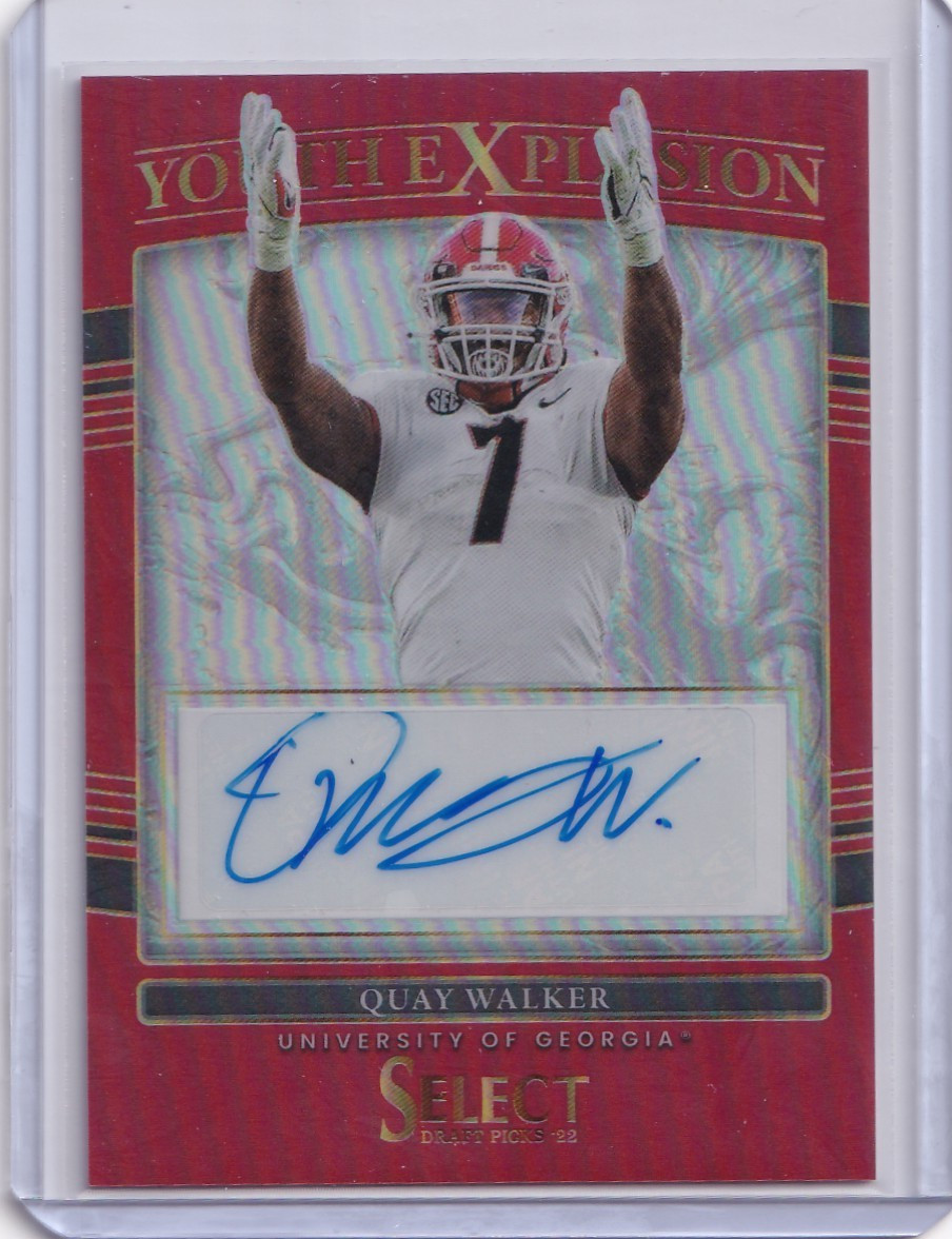 Quay Walker Panini Select Draft Picks Youth Explosion Signatures #YEQWA Red