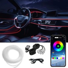 Led Interni per Auto Luci Ambientali Cruscotto USB RGB, 6 Metri 5 in 1