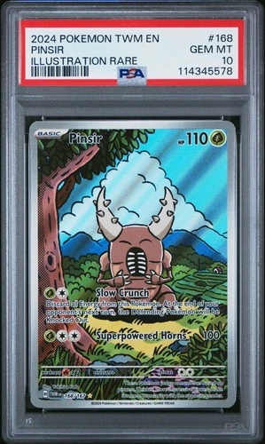 Pokemon Pinsir Twilight Masquerade 168/167 Illustration Rare PSA 10 Gem Mint