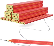 Construction Pencils - 29 Pcs Hexagonal Design red