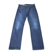 Levi's 501 Mens Dark Wash Button Fly Straight Leg Jeans W32 L29
