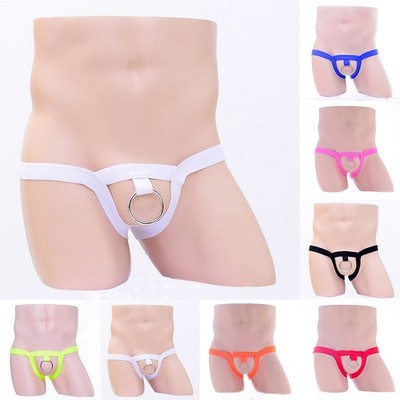 Herren Stickerei Lace Ring zurücklose Tanga Brief G String Bikini Unterwäsche