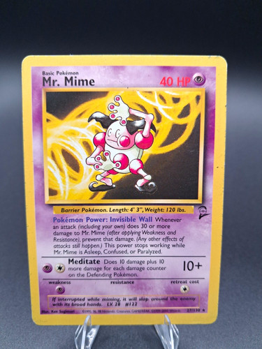 Wizards of the Coast Mr. Mime 27/130 Base Set 2 Rare Regular Unlimited 2000