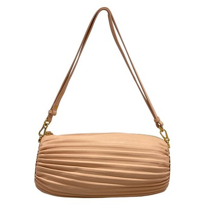 LOEWE Bracelet Pouch A912P84X07 Light Pink Pleated Napalum Skin