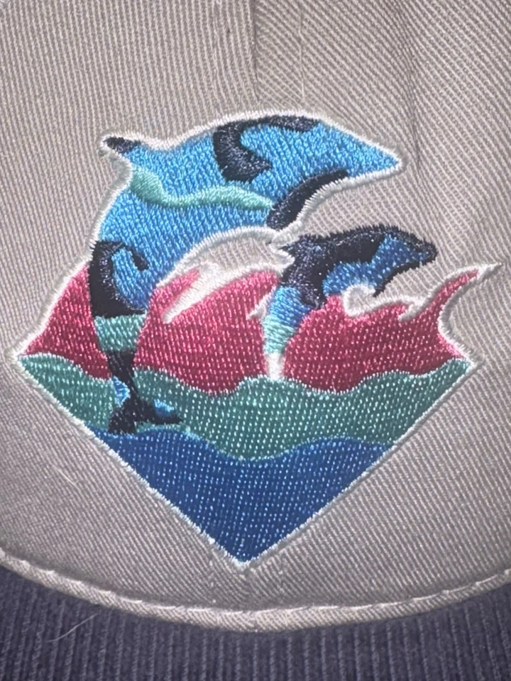 Boné unissex rosa golfinho cinza e azul (118) - Imagem 2 de 4