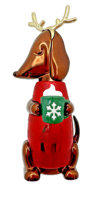 Bath & Body Works Christmas Reindeer Dachshund Dog Cocoa Wallflower Scent Cont.