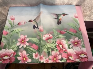 Hummingbird Humming Bird Floral Spring Colorful Valance 58" x 14"