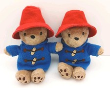 Paddington Bear Small 7" Plush Lot of 2 Stuffed Collectibles Rainbow Designs