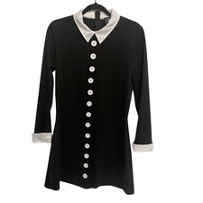 Spirit Wednesday Addams Dress Adult Womens Medium Halloween Costume Gothic Black